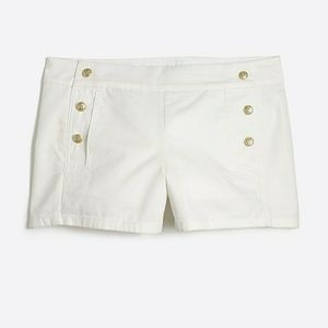 NWT J. Crew Factory 3" Sailor Shorts in White